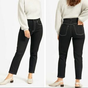 Everlane black stitch jeans!